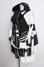 画像3: REFLEM / サイバー切替ハイネックジャージパーカー  黒ｘ白 S-26-09-08-028-PU-TO-HR-ZS (3)