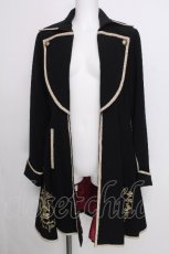 画像1: metamorphose / 刺繍入りコート  黒 S-26-09-08-031-ME-OP-HR-ZS (1)