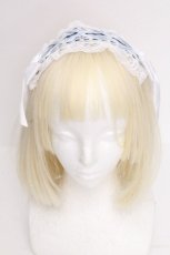 画像2: LOLITA / ヘッドドレス  白ｘ紺 S-26-09-09-004-LO-ZA-AS-ZS (2)