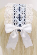 画像3: LOLITA / ヘッドドレス  白ｘ紺 S-26-09-09-004-LO-ZA-AS-ZS (3)
