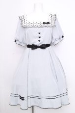画像1: Dream in July / ドットチュール襟ワンピース M グレー S-26-09-09-035-LO-OP-HR-ZS (1)
