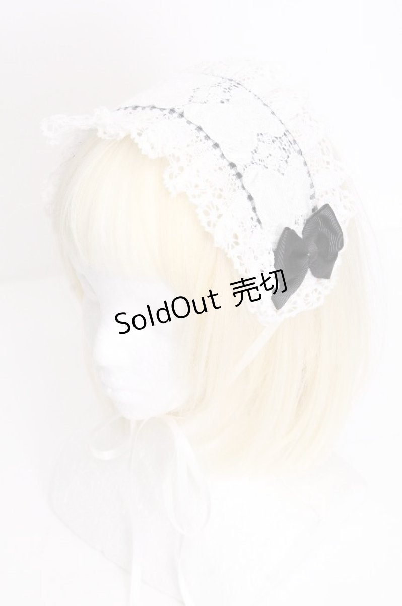 画像1: LOLITA / ヘッドドレス  白ｘ黒 S-26-09-09-005-LO-ZA-AS-ZS (1)