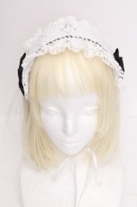 画像2: LOLITA / ヘッドドレス  白ｘ黒 S-26-09-09-005-LO-ZA-AS-ZS (2)