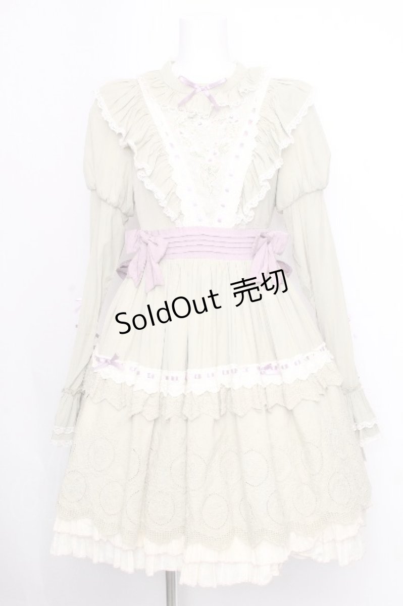 画像1: kint絨球猫洋装 / 静かな谷の孤独な蘭 長袖ワンピース M グリーン S-26-09-09-038-LO-OP-HR-ZS (1)