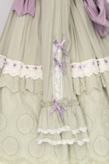 画像5: kint絨球猫洋装 / 静かな谷の孤独な蘭 長袖ワンピース M グリーン S-26-09-09-038-LO-OP-HR-ZS (5)