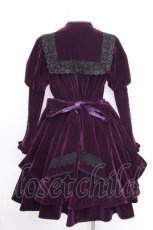 画像2: axes femme kawaii / ベルベットドールワンピース  紫 S-26-09-09-044-AX-OP-HR-ZS (2)