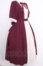 画像3: axes femme kawaii / エレガントドールワンピース M ワイン S-26-09-09-046-AX-OP-AS-ZS (3)