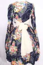 画像2: marcHenTica / 大和撫子ワンピース  紺 S-26-09-09-047-LO-OP-AS-ZS (2)