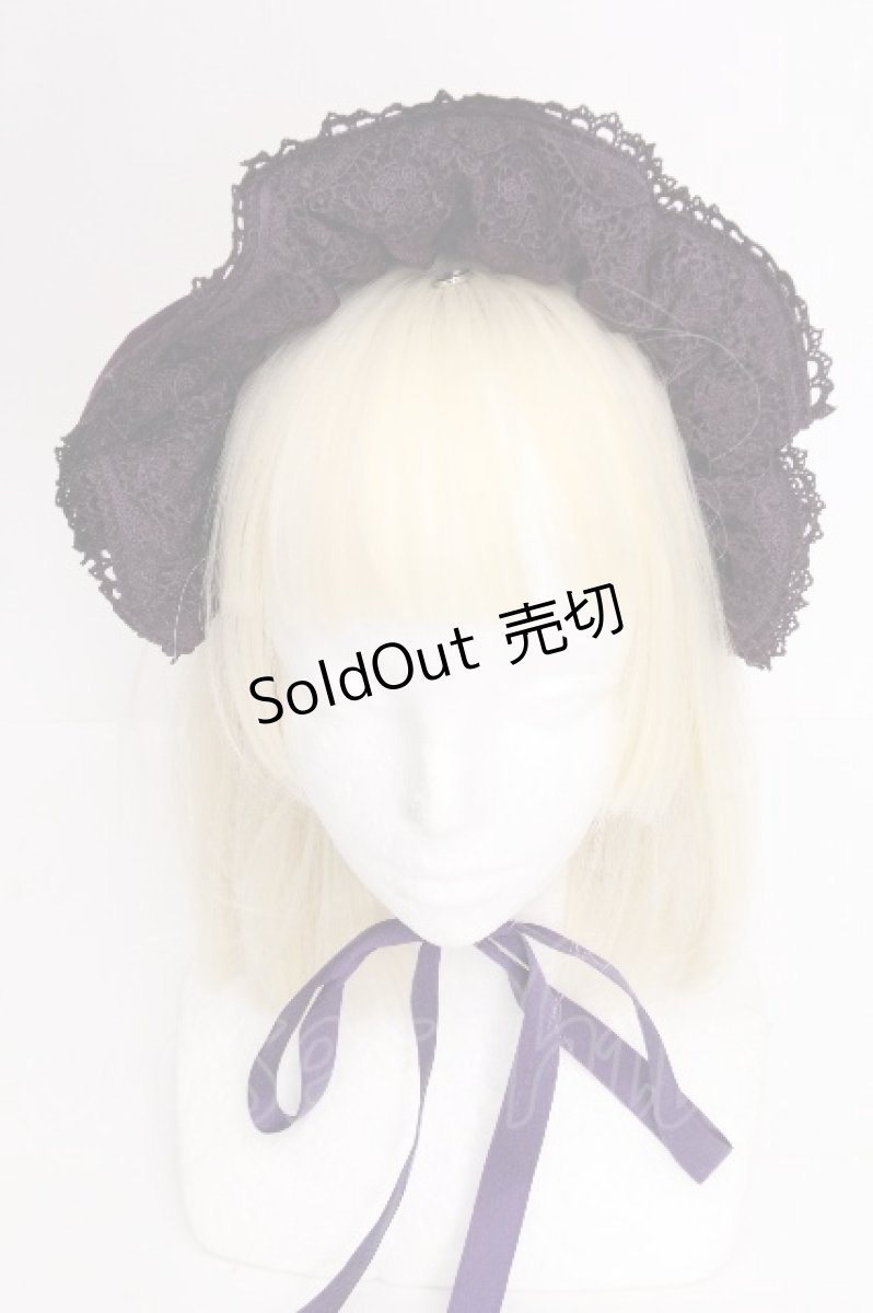 画像2: axes femme kawaii / ベルベットドールハーフボンネット  紫 S-26-09-09-009-AX-AC-HR-ZS (2)