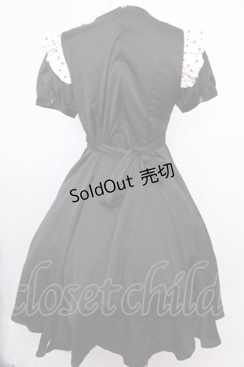 画像2: Sing a Lullaby for You / Heart Shootingワンピース  黒ｘオフ S-26-09-09-054-LO-OP-AS-ZS (2)