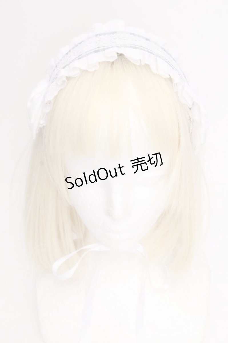 画像2: LOLITA / チェックヘッドドレス  サックス S-26-09-09-002-LO-AC-AS-ZS (2)