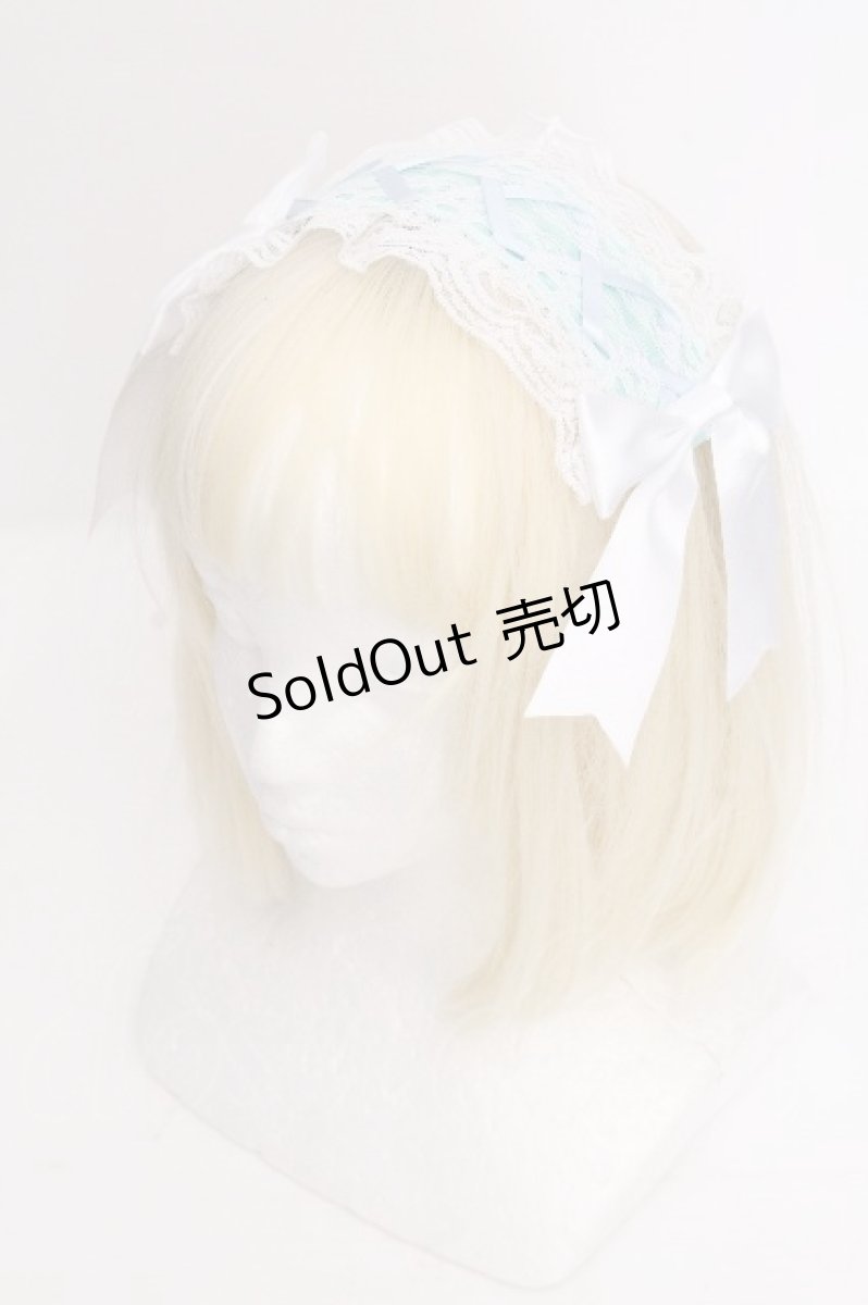画像1: LOLITA / ヘッドドレス  白ｘサックス S-26-09-09-003-LO-ZA-AS-ZS (1)