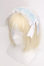 画像1: LOLITA / ヘッドドレス  白ｘサックス S-26-09-09-003-LO-ZA-AS-ZS (1)