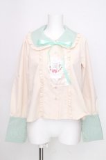 画像1: CHIP CLIP / 五月アイ/Cheese Bear/AIピンタックブラウス M オフｘグリーン S-26-09-09-021-LO-BL-AS-ZS (1)
