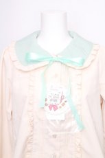 画像3: CHIP CLIP / 五月アイ/Cheese Bear/AIピンタックブラウス M オフｘグリーン S-26-09-09-021-LO-BL-AS-ZS (3)