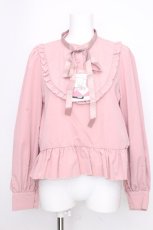 画像1: FLC / 皆方由衣コラボペプラムブラウス M ピンク S-26-09-09-023-LO-BL-HR-ZS (1)