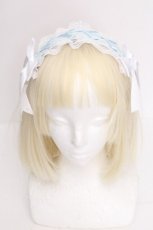 画像2: LOLITA / ヘッドドレス  白ｘサックス S-26-09-09-003-LO-ZA-AS-ZS (2)