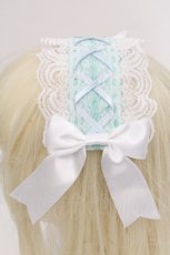 画像3: LOLITA / ヘッドドレス  白ｘサックス S-26-09-09-003-LO-ZA-AS-ZS (3)