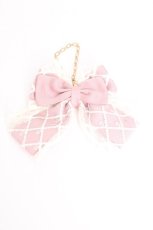 画像1: m petit by misako / レースリボンバッグチャーム  ピンク S-26-09-12-004-LO-ZA-AS-ZS (1)