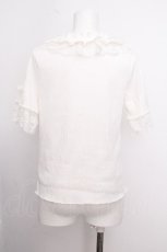 画像4: axes femme / フリル×レースリボンプルオーバー  白 S-26-09-12-031-AX-TO-AS-ZS (4)