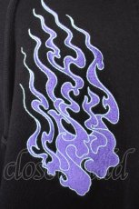 画像6: REFLEM / 鬼火刺繍ZIPパーカー  黒ｘブルー S-26-09-12-044-PU-TO-AS-ZS (6)