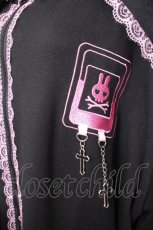 画像5: ACDC RAG / PUNKYバニー ウサミミパーカー  黒ｘピンク S-26-09-12-045-PU-TO-HR-ZS (5)