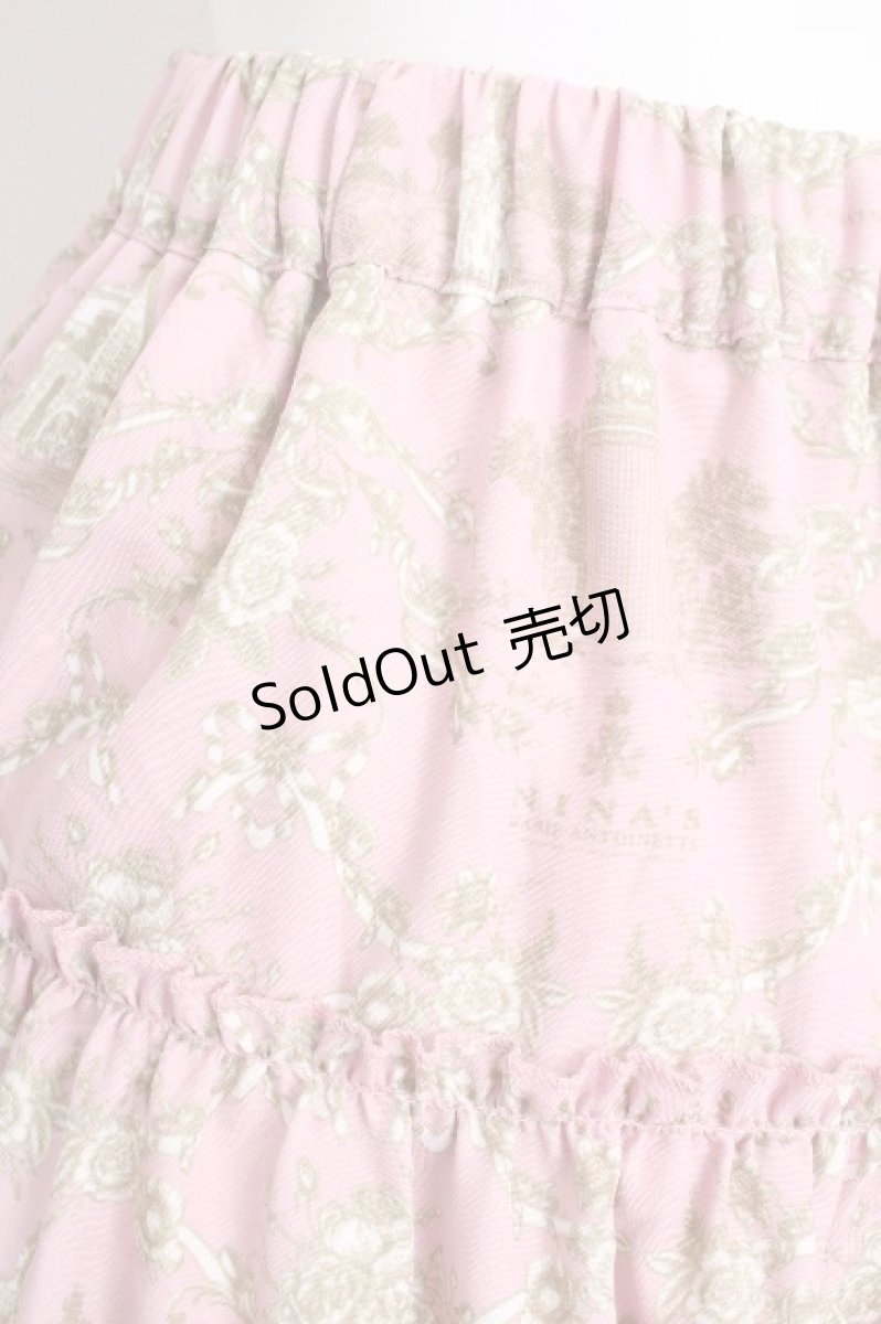 画像2: m petit by misako / AM*ジュイパニエスカート L ピンク S-26-09-12-047-LO-SK-AS-ZS (2)
