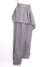 画像2: axes femme / ペプラム風ベルト付パンツ  グレーｘ黒 S-26-09-12-057-AX-PA-AS-ZS (2)