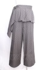 画像3: axes femme / ペプラム風ベルト付パンツ  グレーｘ黒 S-26-09-12-057-AX-PA-AS-ZS (3)