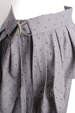 画像4: axes femme / ペプラム風ベルト付パンツ  グレーｘ黒 S-26-09-12-057-AX-PA-AS-ZS (4)