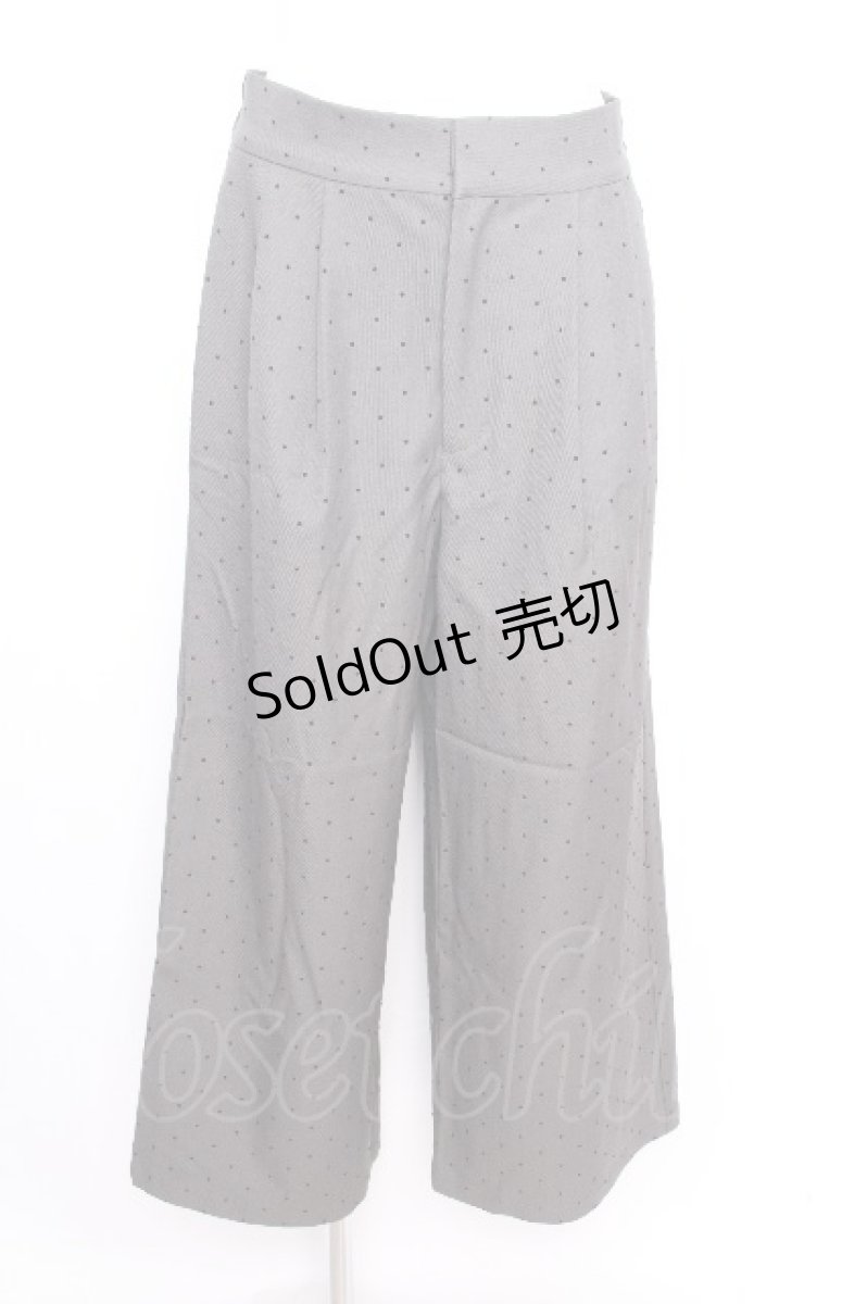 画像5: axes femme / ペプラム風ベルト付パンツ  グレーｘ黒 S-26-09-12-057-AX-PA-AS-ZS (5)