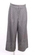 画像5: axes femme / ペプラム風ベルト付パンツ  グレーｘ黒 S-26-09-12-057-AX-PA-AS-ZS (5)