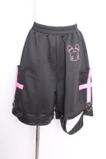 画像1: ACDC RAG / うさたんハーフパンツ  黒ｘピンク S-26-09-12-058-PU-PA-HR-ZS (1)