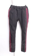 画像1: Deorart / サイドラインジャージ・スリムパンツ M 黒ｘ赤 S-26-09-12-060-PU-PA-HR-ZS (1)