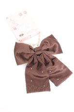 画像2: m petit by misako / AM*NIPLリボンBGC バッグチャーム  ブラウン S-26-09-12-018-LO-ZA-AS-ZS (2)