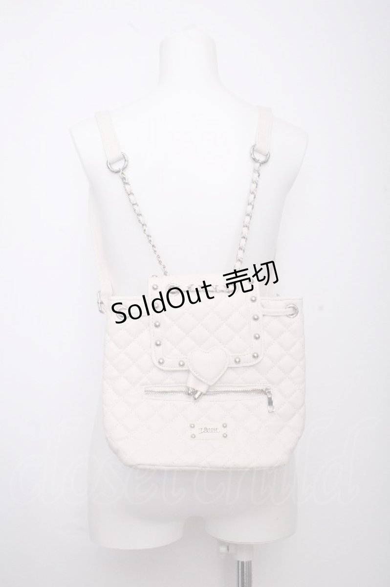 画像1: pium / フロントハートキルティングミニリュック  オフ S-26-09-14-004-LO-BG-HR-ZS (1)