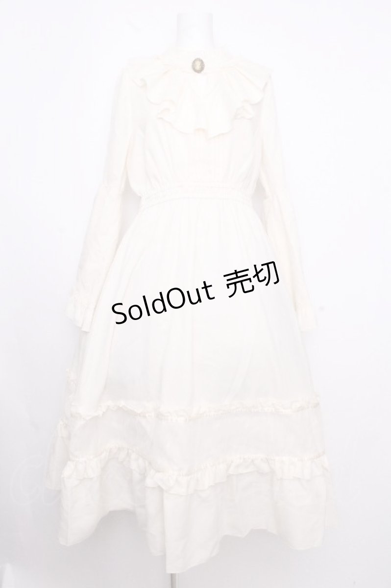 画像1: axes femme / 姫袖風ラッフルフリルワンピース  オフ S-26-09-14-040-AX-OP-HR-ZS (1)
