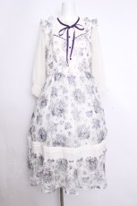 画像1: axes femme / ブーケレースワンピース  オフｘラベンダー S-26-09-14-043-AX-OP-HR-ZS (1)