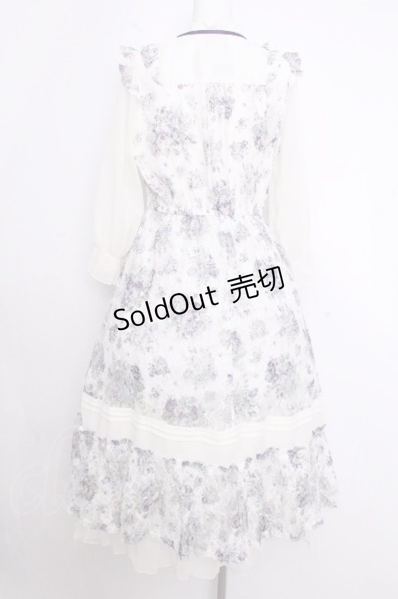 画像2: axes femme / ブーケレースワンピース  オフｘラベンダー S-26-09-14-043-AX-OP-HR-ZS (2)