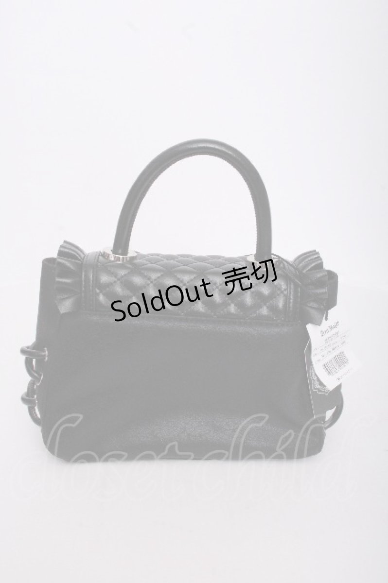 画像3: DimMoire / 微毒リボンハンドバッグ  黒 S-26-09-14-005-PU-BG-HR-ZS (3)