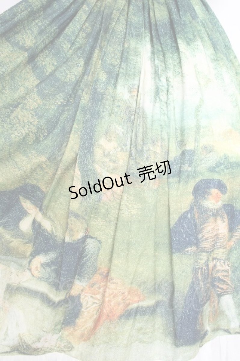 画像3: 中国ロリータ / 絵画ワンピース  グリーン S-26-09-14-055-LO-OP-AS-ZS (3)
