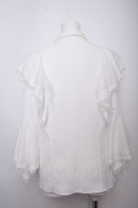 画像3: axes femme / ドットチュールリボン姫袖ブラウス  白 S-26-09-14-012-AX-BL-HR-ZS (3)