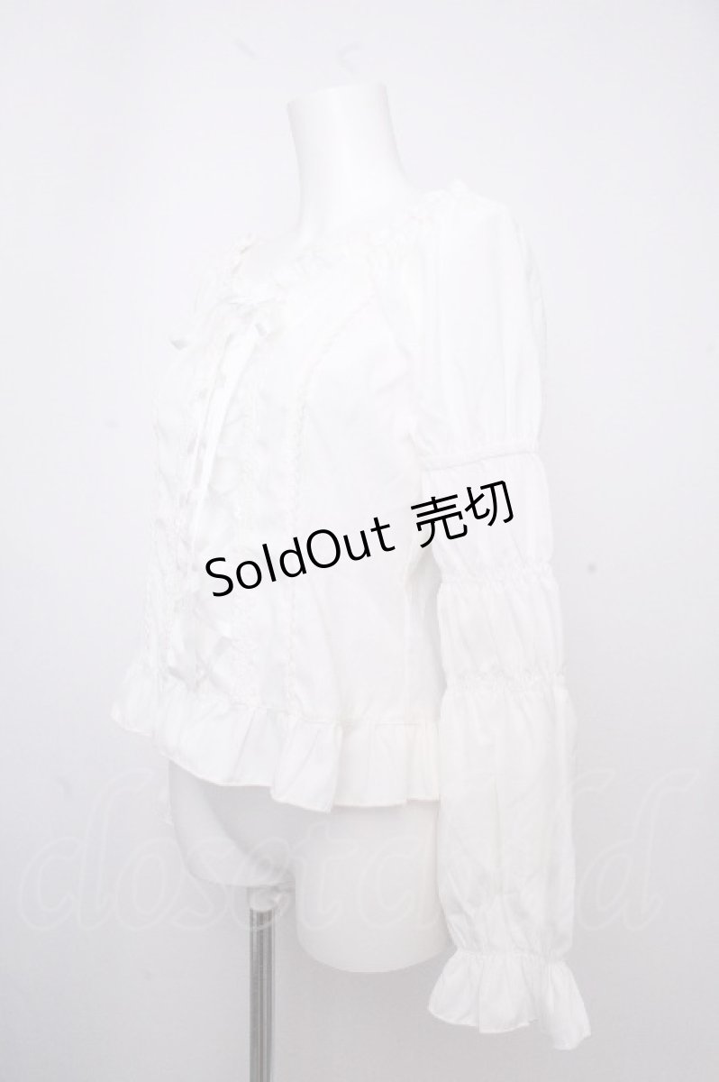 画像2: axes femme / グレースブラウス  白 S-26-09-14-013-AX-BL-HR-ZS (2)