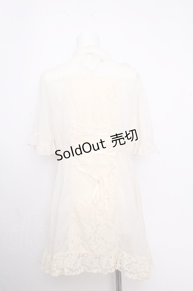 画像3: axes femme / バラレースチュニックブラウス  オフ S-26-09-14-018-AX-BL-HR-ZS (3)