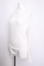 画像2: axes femme / プチローズレーストップス  白 S-26-09-14-021-AX-TO-HR-ZS (2)