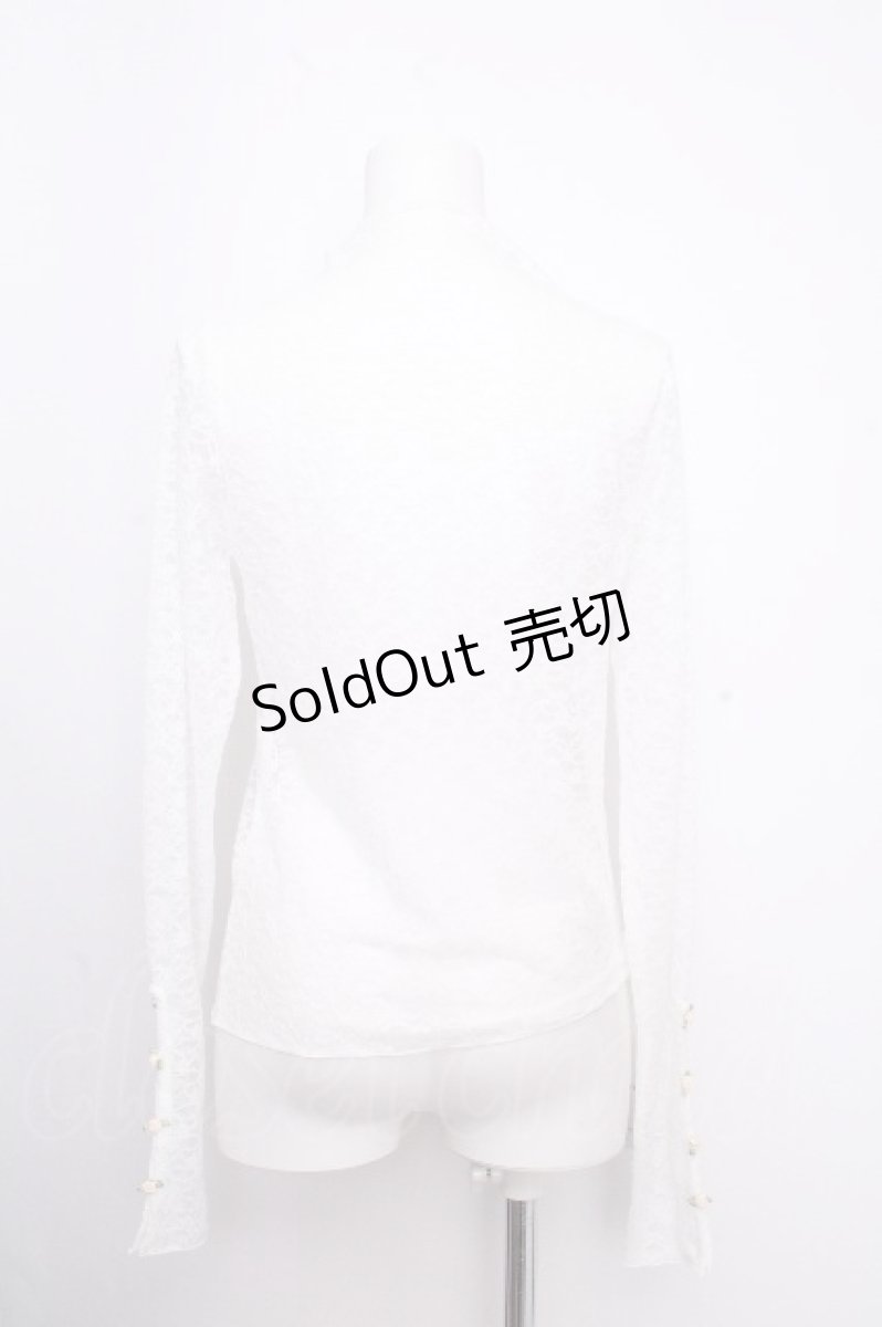 画像3: axes femme / プチローズレーストップス  白 S-26-09-14-021-AX-TO-HR-ZS (3)
