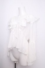 画像2: axes femme / レース袖フリルボレロ  白 S-26-09-14-022-AX-TO-HR-ZS (2)