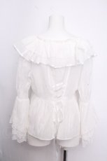 画像3: axes femme / レース袖フリルボレロ  白 S-26-09-14-022-AX-TO-HR-ZS (3)