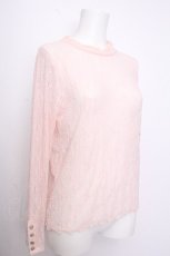 画像2: axes femme / 連ボタン花レースインナー  ピンク S-26-09-14-025-AX-TO-HR-ZS (2)