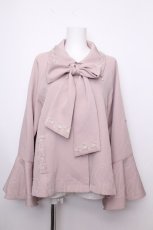 画像1: axes femme / レース使いベルスリーブコート  ピンク S-26-09-14-032-AX-JA-HR-ZS (1)